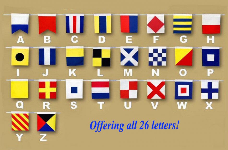 Letter Y Rustic Wooden Nautical Alphabet Flag Decoration 16""