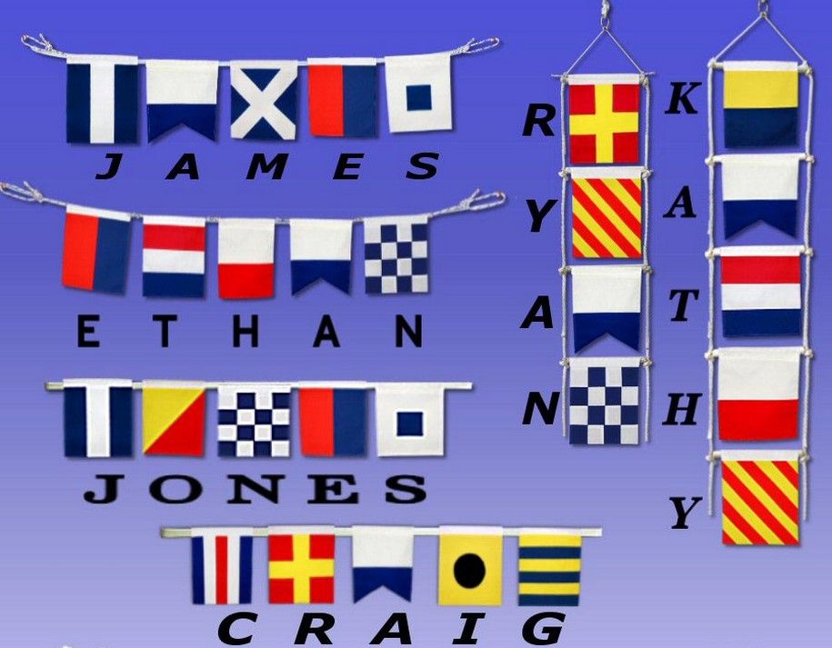 Number 9 - Nautical Cloth Signal Pennant Decoration 20""