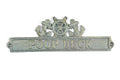 Antique Bronze Cast Iron Poop Deck Sign with Ship Wheel and Anchors 9""