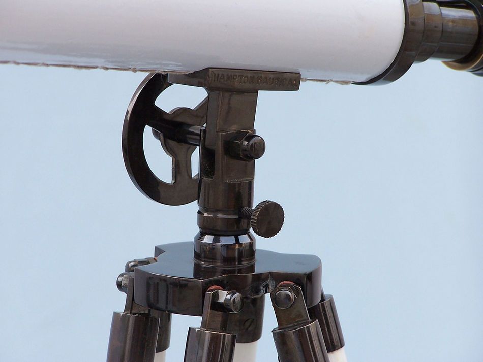 Floor Standing Oil Rubbed Bronze with White Leather Griffith Astro Telescope 50""