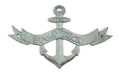 Antique Bronze Cast Iron Poop Deck Anchor Sign 8""
