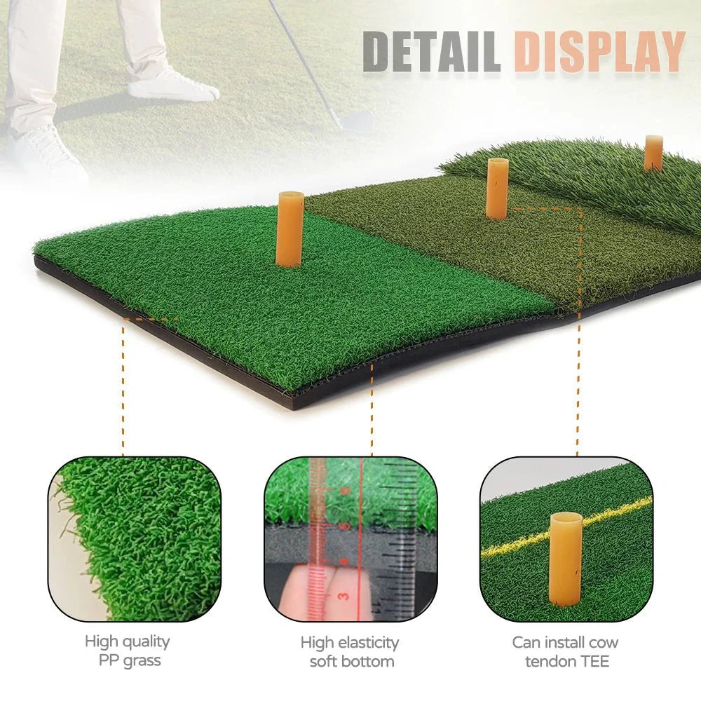 New Golf Hitting Mat Indoor Outdoor Golf Training Aids 4 Styles Mini Practice Durable PP Grass Pad Backyard Exercise Drop Ship