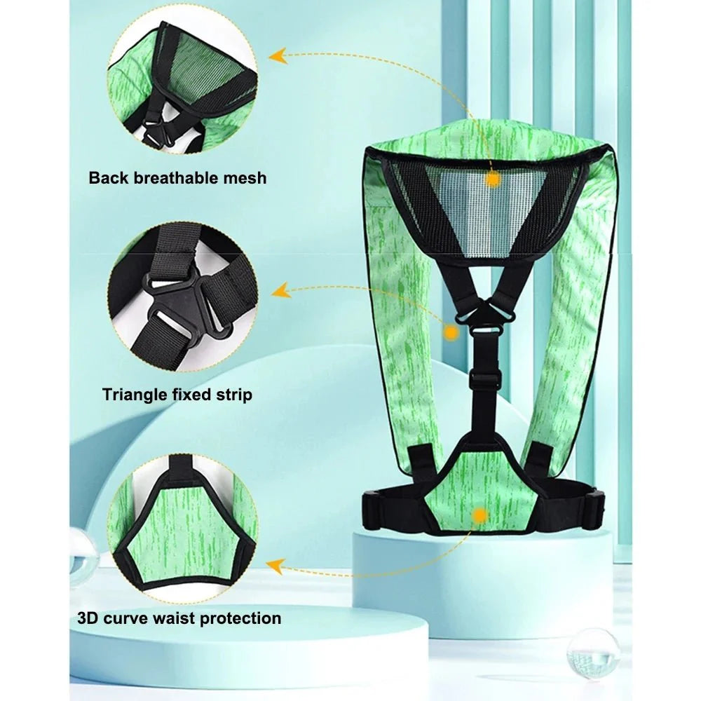 New Multi Functional Fishing Vest Automatic Inflatable Adult Lightweight Marine Fishing Swimming Raft Kayak Secure Jacket Vest