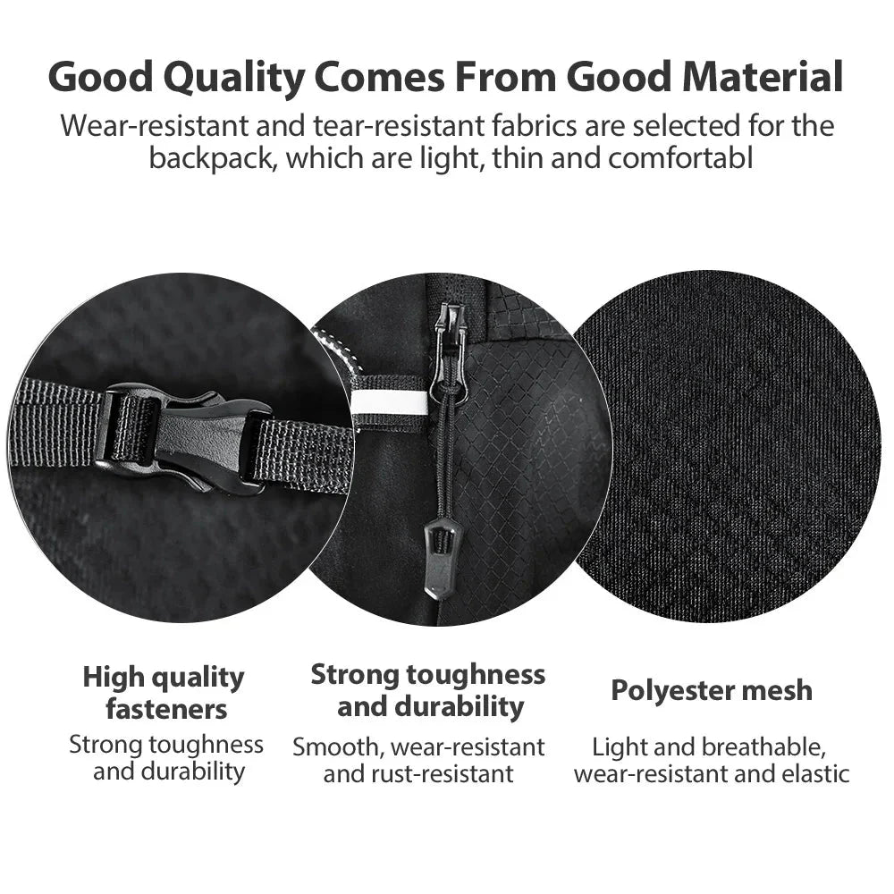 NEWBOLER Outdoor Trail Running Ultralight Backpack Running Hydration Vest Breathable Marathon Running Backpack Water Bottle
