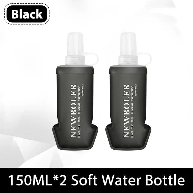 NEWBOLER Water Bottle TPU Folding Soft Flask Sport Water Bottle 150/250/500ml Collapsible Water Bottle Running Camping Hiking