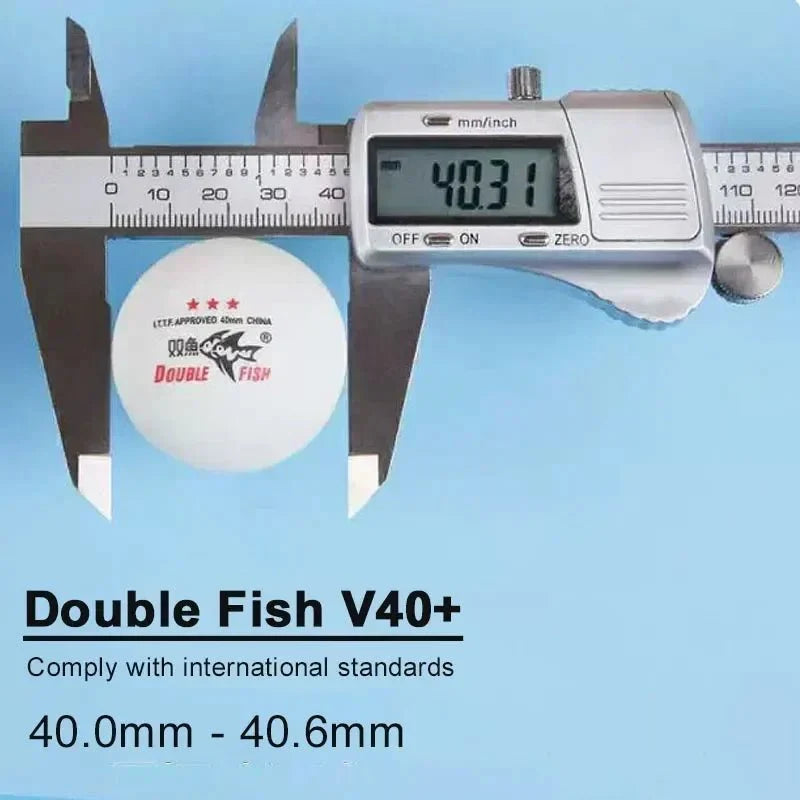 Original DOUBLE FISH V40+ 3 Star 30Pcs Ping Pong Ball Seamed ABS New Material Table Tennis Balls ITTF Standard Ping Pong Balls