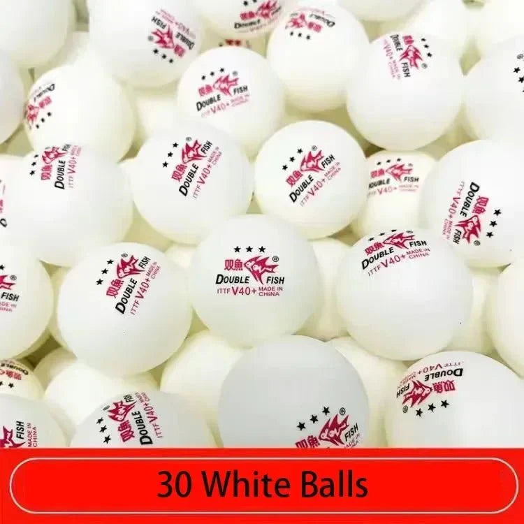 Original DOUBLE FISH V40+ 3 Star 30Pcs Ping Pong Ball Seamed ABS New Material Table Tennis Balls ITTF Standard Ping Pong Balls