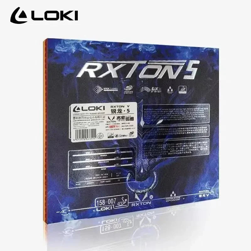 Original LOKI RXTON 5 Table Tennis Rubber Sticky Rubbers Loop Spin Offensive Ping Pong Sponge Original Loki Ping Pong Rubber