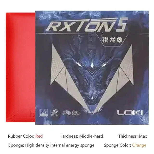 Original LOKI RXTON 5 Table Tennis Rubber Sticky Rubbers Loop Spin Offensive Ping Pong Sponge Original Loki Ping Pong Rubber
