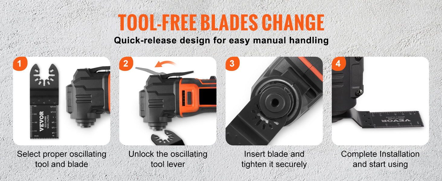 SucceBuy 30PCS Multi Tool Blades Kits Universal Release Oscillating Multi-Function Renovator Saw Blades for Dewalt Craftsman