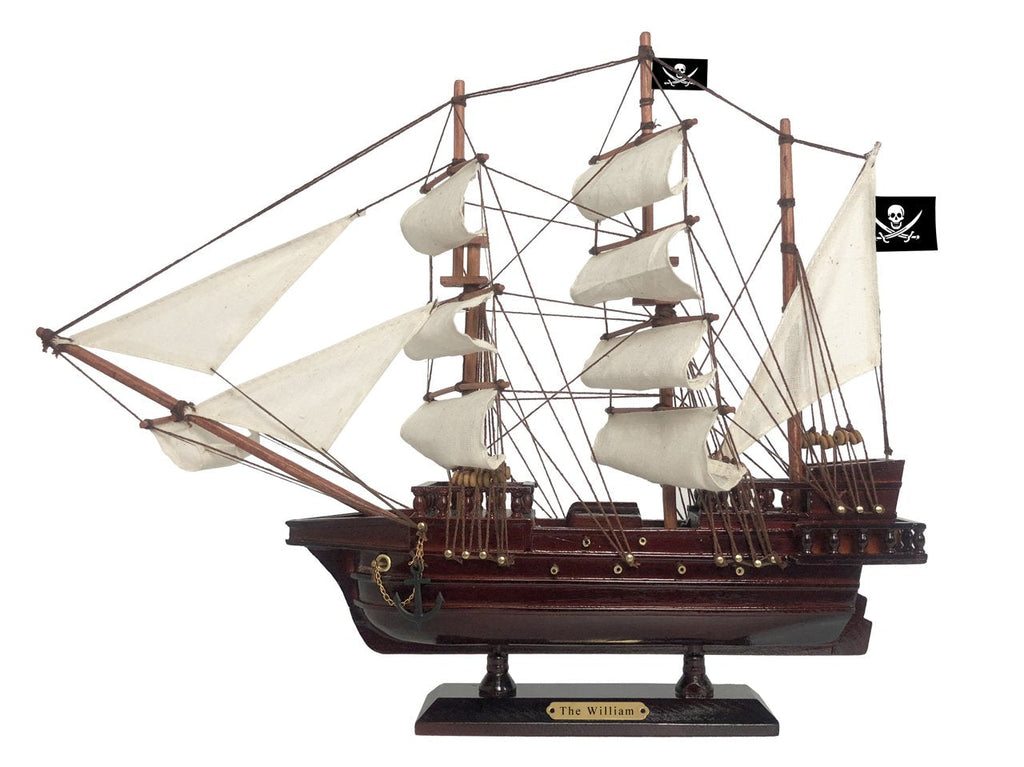 Wooden Calico Jack's The William White Sails Pirate Ship Model 20""