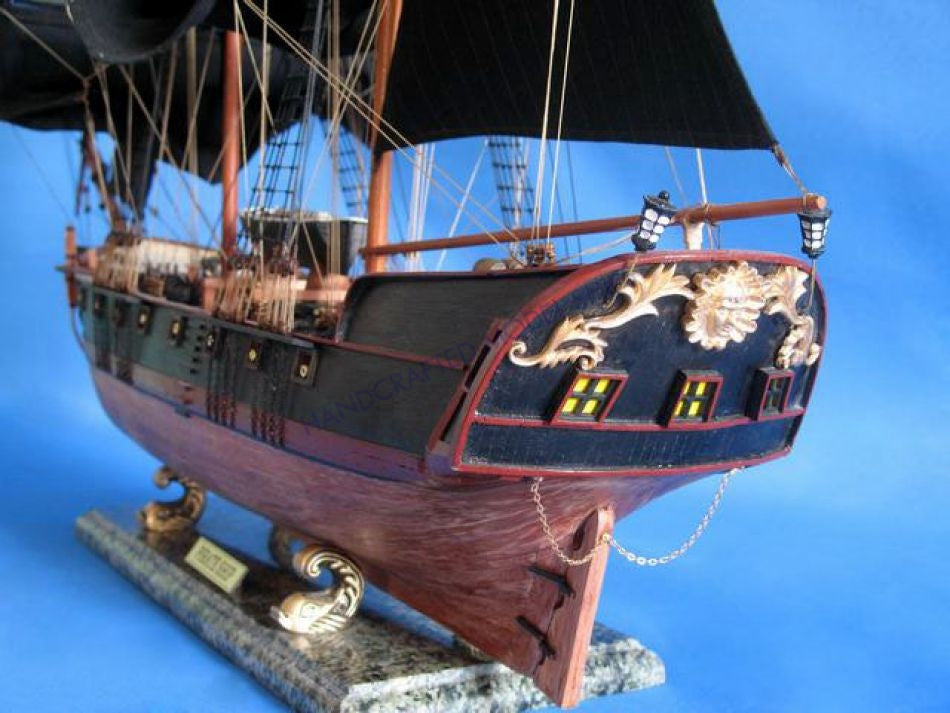 Wooden Caribbean Pirate Ship Model Limited 26"" - Black Sails