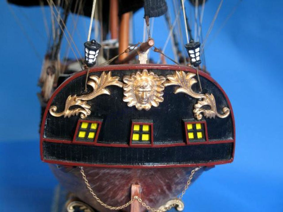 Wooden Caribbean Pirate Ship Model Limited 26"" - Black Sails