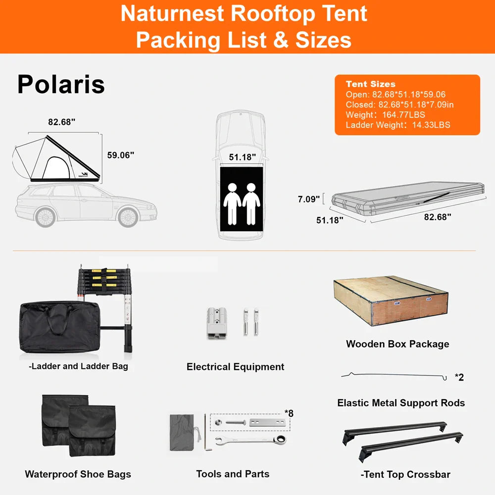 Naturnest Polaris Triangle Roof Top Tent