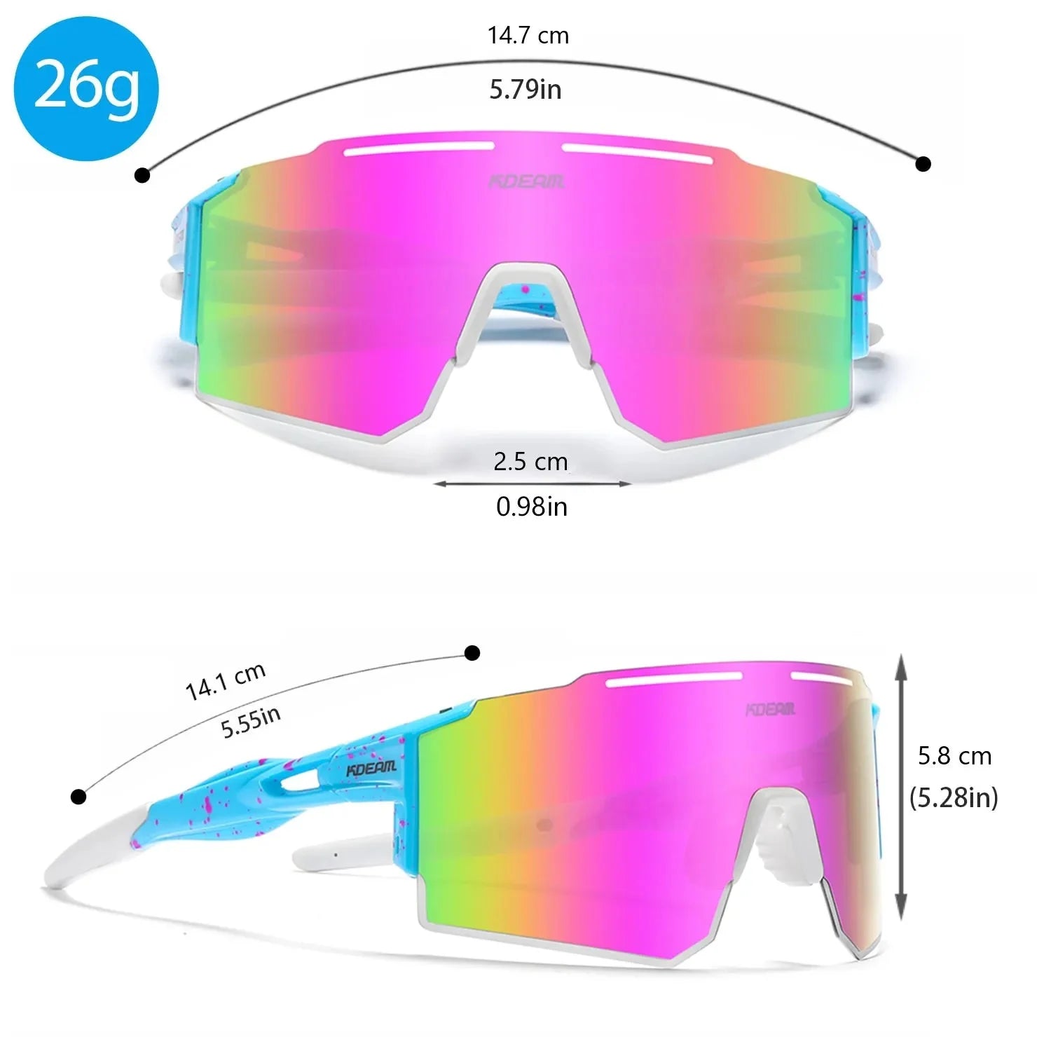 Polarized Sports Sunglasses for Cycling Running and Baseball