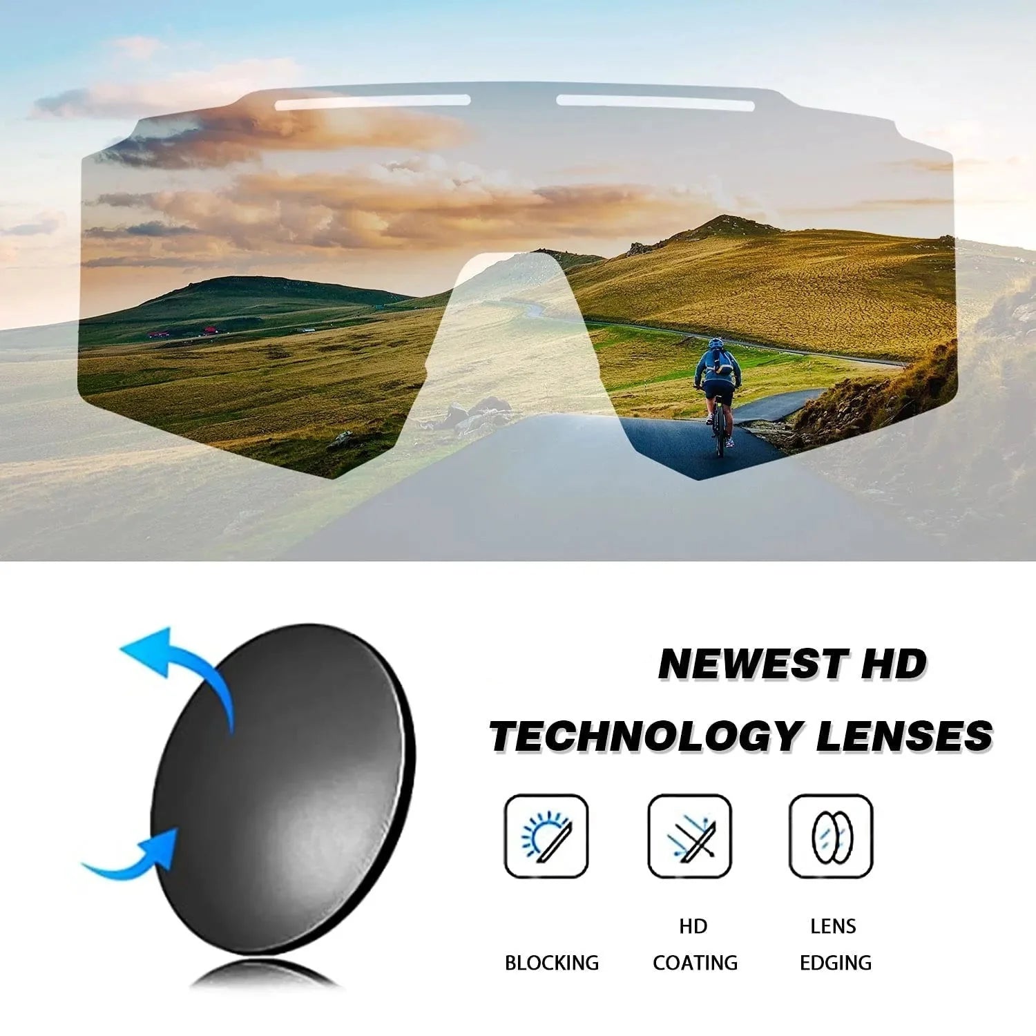 Polarized Sports Sunglasses for Cycling Running and Baseball
