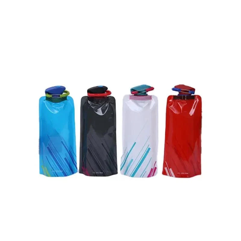 Portable Ultralight Foldable Water Bag 700ml Water Bottle Pouch Outdoor Sport Supplies Hiking Running Soft Flask Water Bottle