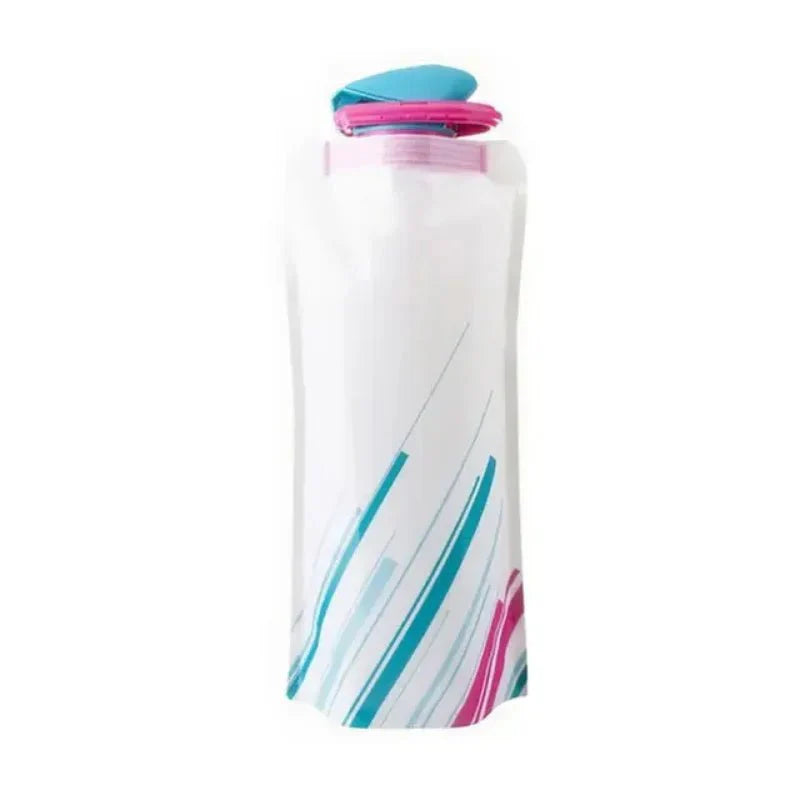 Portable Ultralight Foldable Water Bag 700ml Water Bottle Pouch Outdoor Sport Supplies Hiking Running Soft Flask Water Bottle