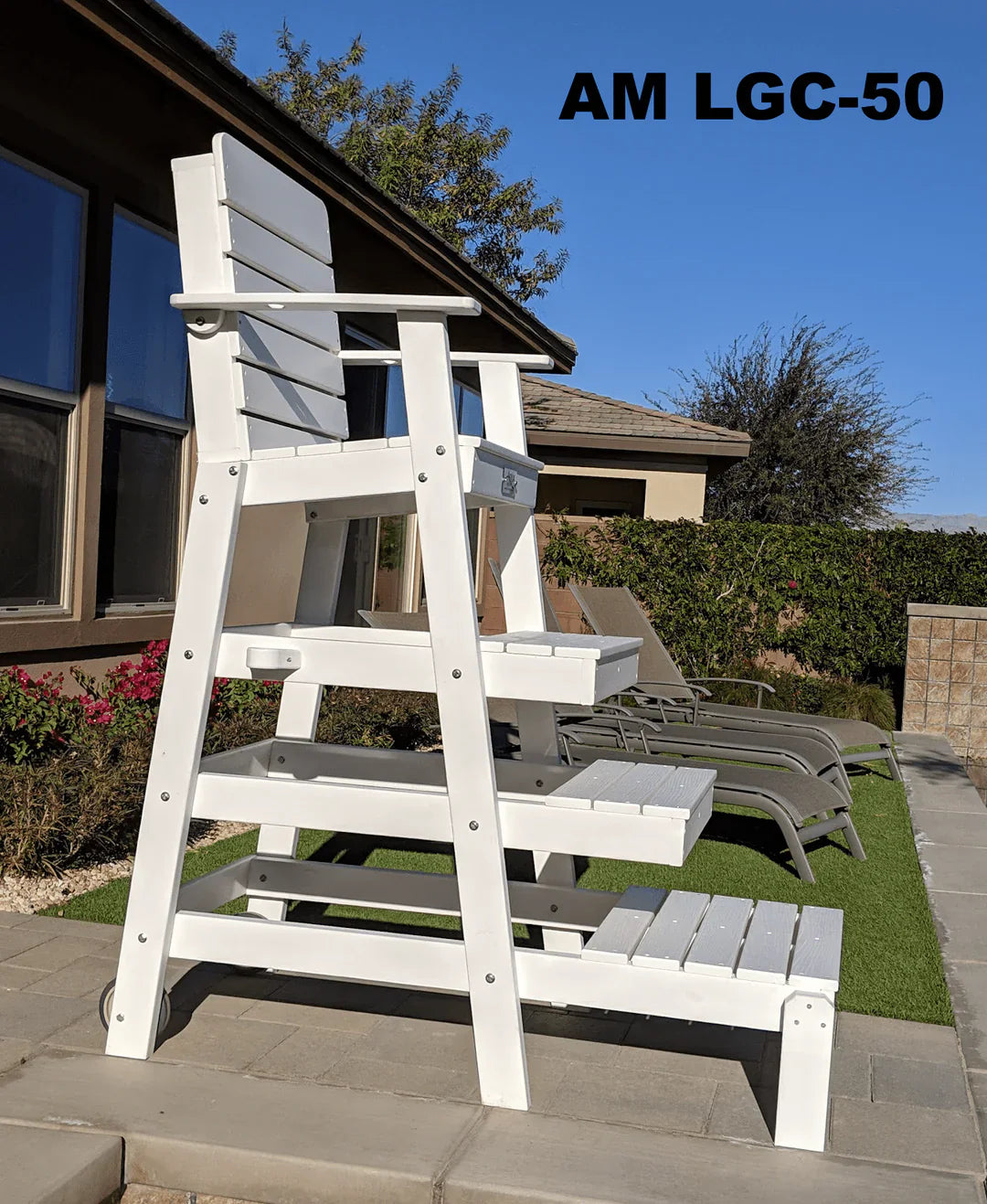 Aquamentor 50" Lifeguard Chair - Compact and Stable Lifeguard Station