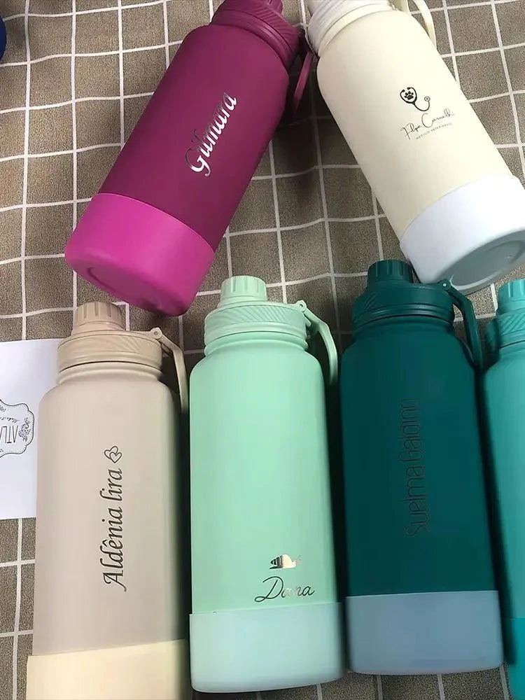 PuraCool Custom Water Bottle | 1000ml Large Capacity Tumbler | Personalized Thermal Flask | Perfect Gift