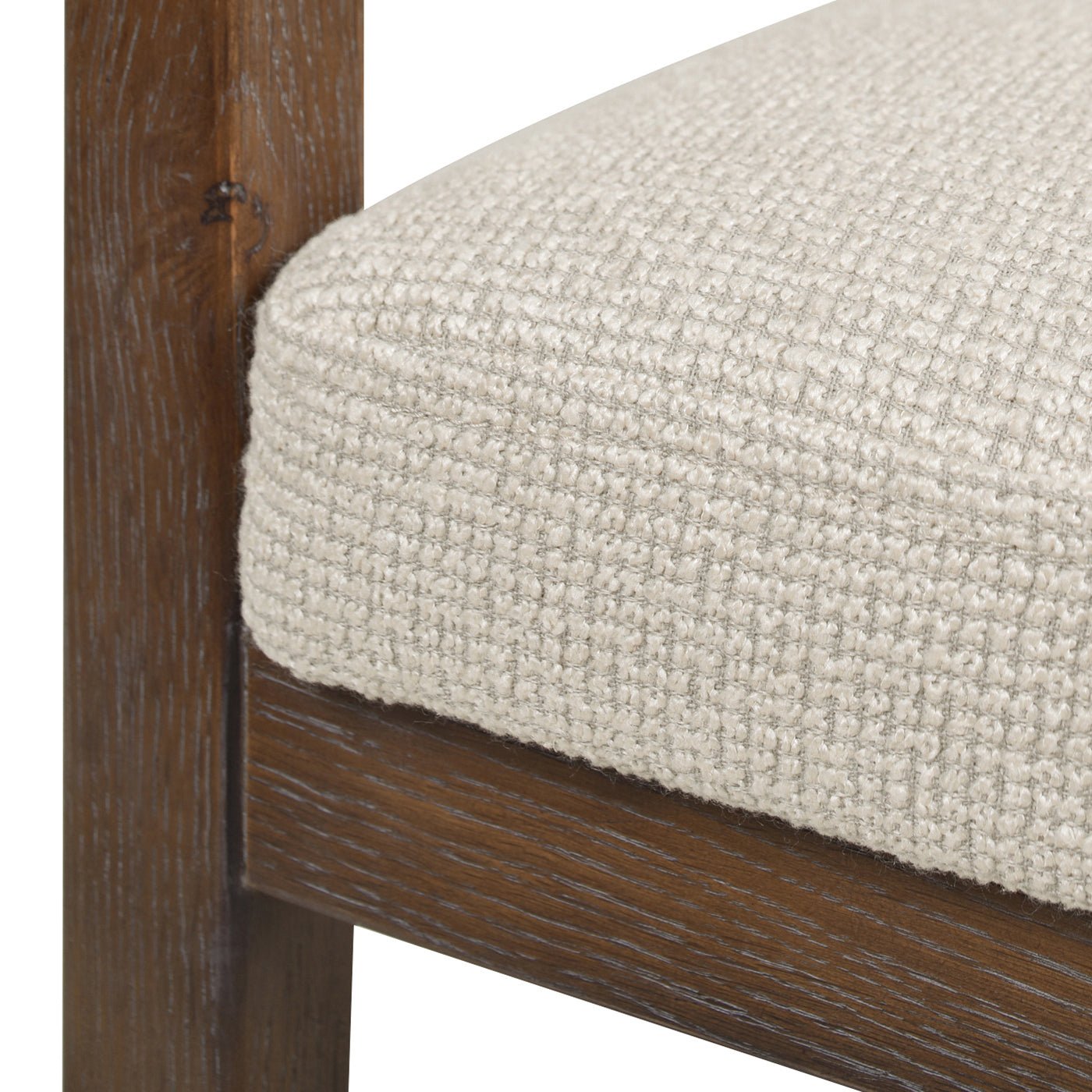 Pyrla 26" Upholstered Counter Stool with Curved Cane Back and Wood Legs