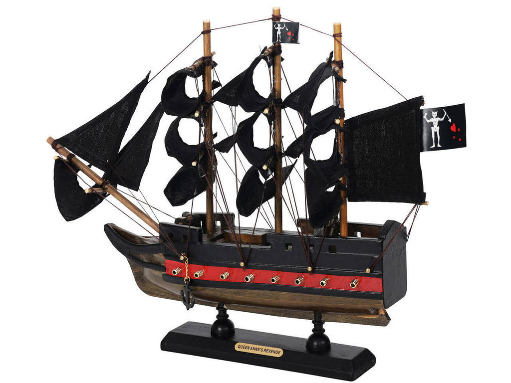 Wooden Blackbeards Queen Annes Revenge Black Sails Limited Model Pirate Ship 12""