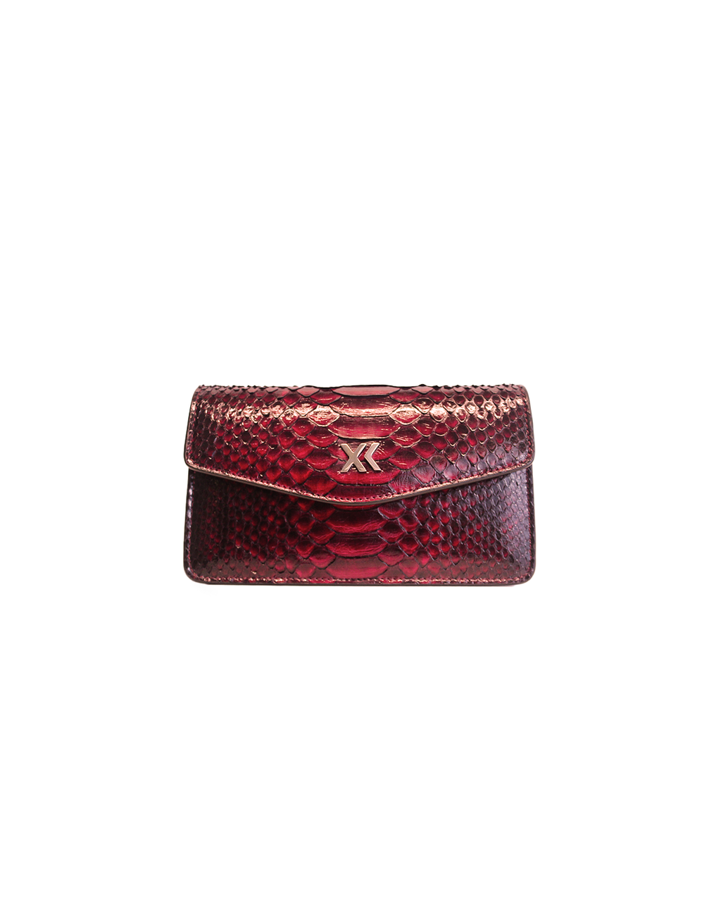 The Met Clutch in Midnight Red