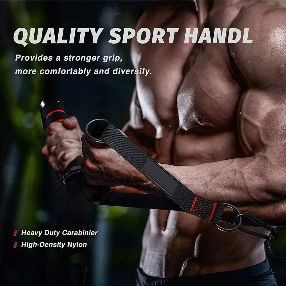 Resistance Band Handle Bar Attachment Station – Home Gym Pulley & Strap System