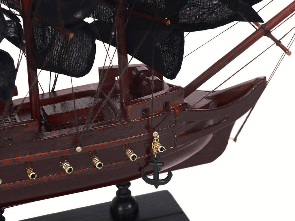 Wooden Black Bart's Royal Fortune Black Sails Model Pirate Ship 12""