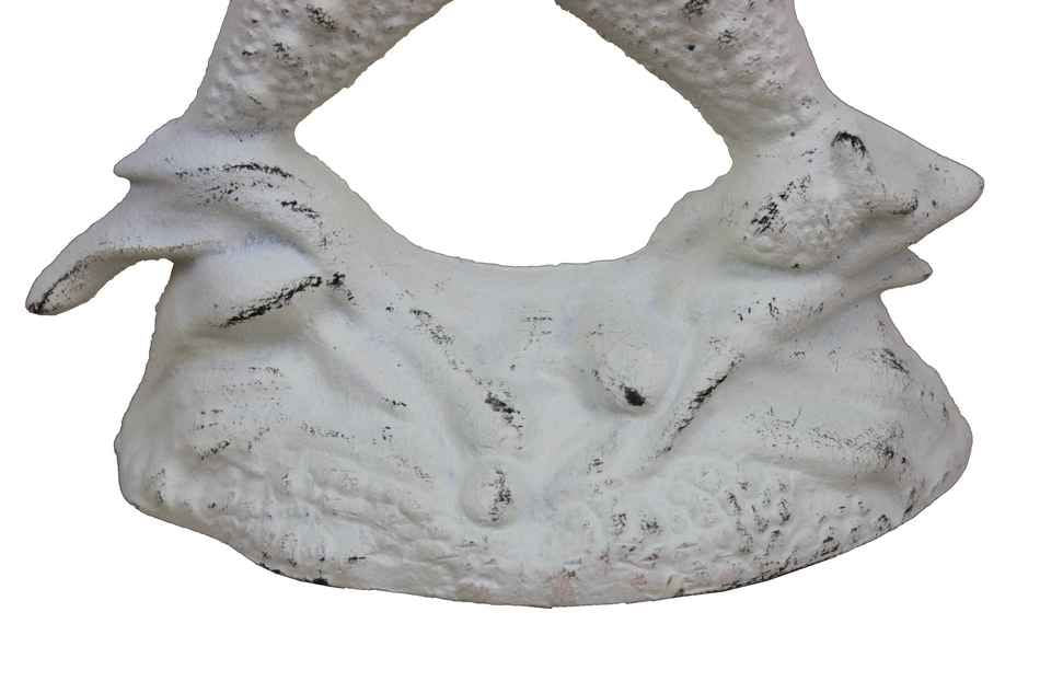 Whitewashed Cast Iron Starfish Door Stopper 11""