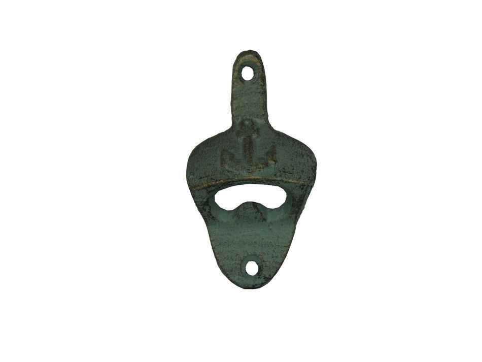 Antique Seaworn Bronze Cast Iron Wall Mounted Anchor Bottle Opener 3""