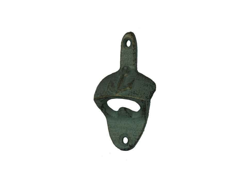Antique Seaworn Bronze Cast Iron Wall Mounted Anchor Bottle Opener 3""
