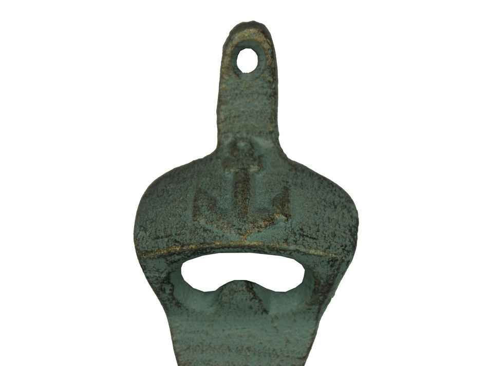 Antique Seaworn Bronze Cast Iron Wall Mounted Anchor Bottle Opener 3""