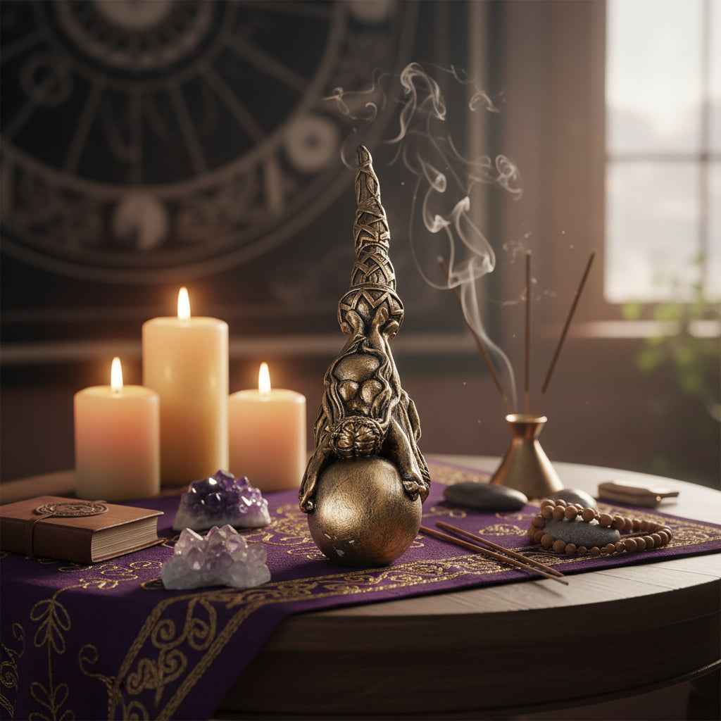 14 Inch Triple Goddess Wand for Spiritual Healing and Energy Balance