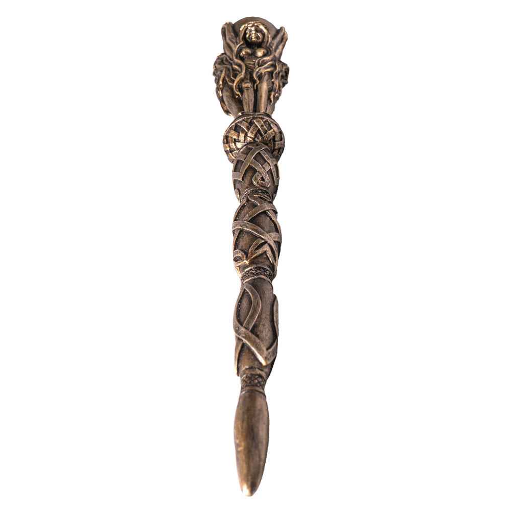 14 Inch Triple Goddess Wand for Spiritual Healing and Energy Balance