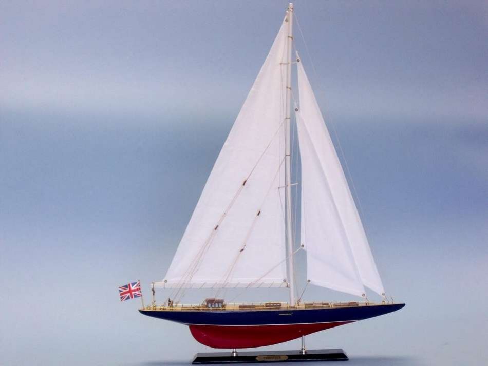 Wooden Endeavour Limited Model Sailboat Decoration 27""