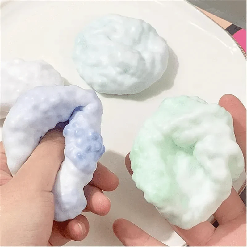 Shapeable Vacuum Squishies Sand Ball Grape Stress Ball Stress Relief Noisy Ball Desktop Squeezing Soothing Toy Birthday Gift