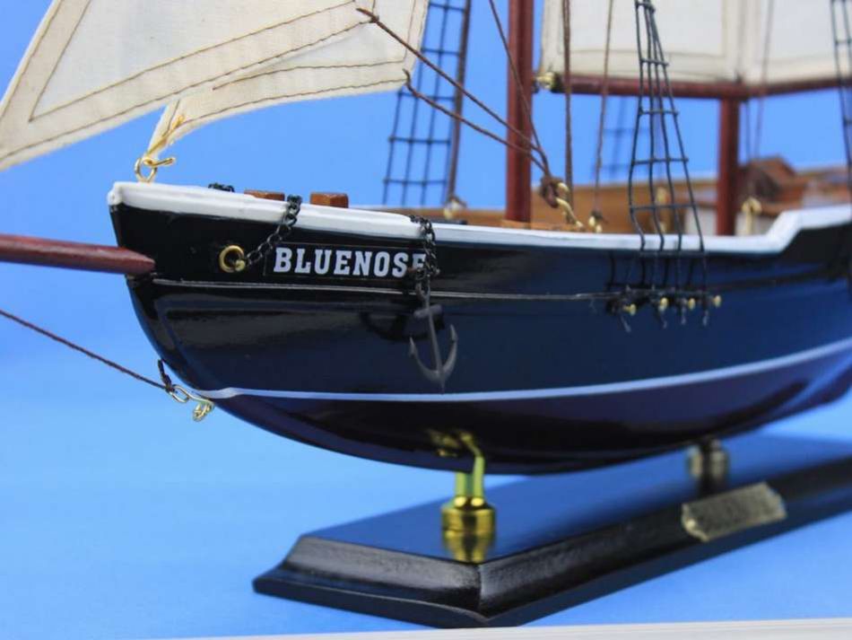 Wooden Bluenose Model Sailboat Decoration 24""