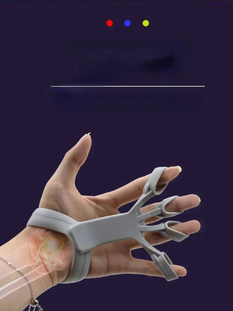 Silicone Hand Grip Device Finger Exercise Hand Strengthener Stretcher Hand Trainer Rehabilitation Training Equipment Muscle Tool