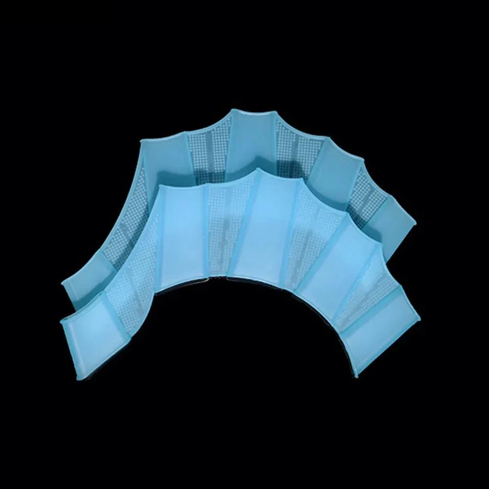 Silicone Swimming Hand Paddle Fins – Unisex Training Gloves for Pool