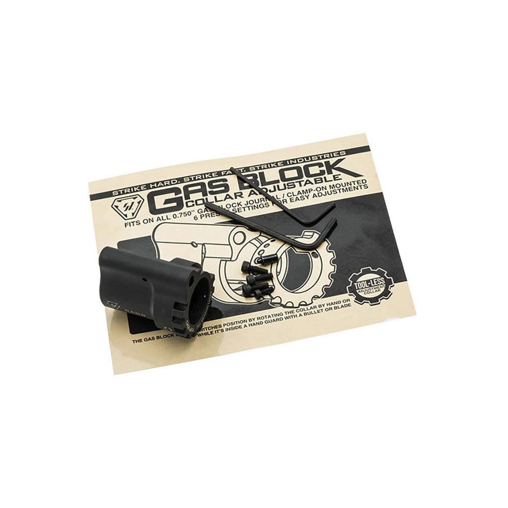 Strike Industries Collar Adjustable Gas Block | For AR15 w/ 0.750" Journal