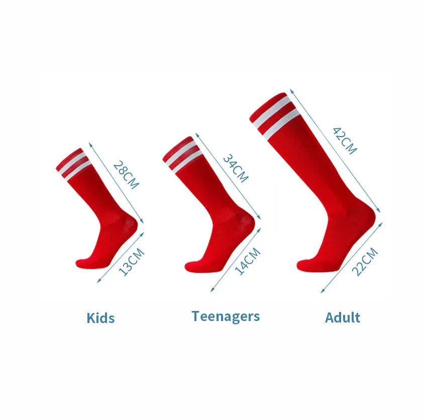 Striped Athletic Over the Calf Sports Socks for All Ages