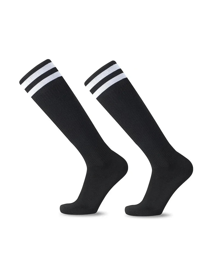 Striped Athletic Over the Calf Sports Socks for All Ages