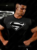 Summer New DC Comic Superman Print Fitness Tshirt For Men Summer Slim Fit Gym Workout Tees Muscle Tops Batman Tshirt Man Clothes
