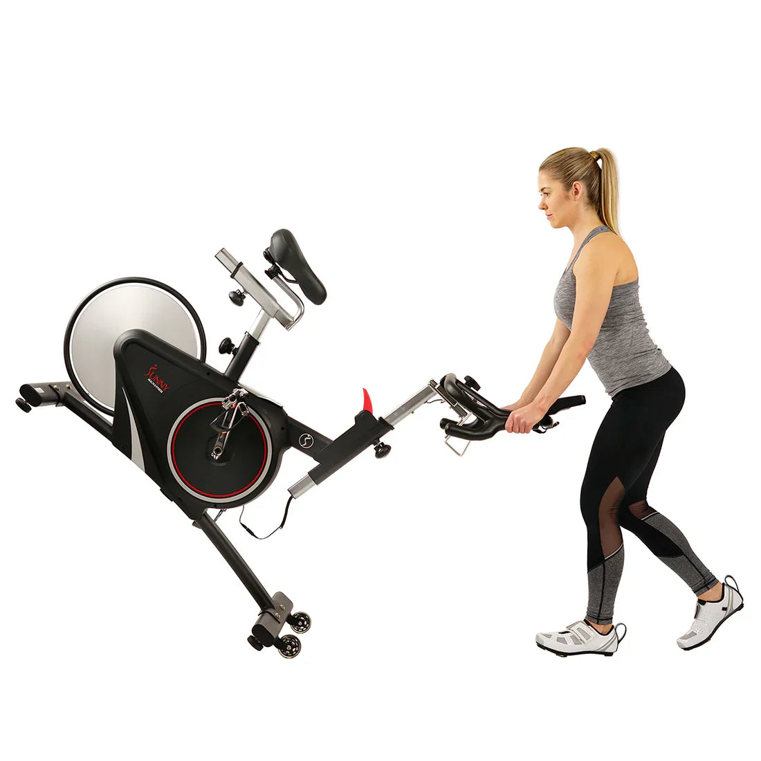 Magnetic Rear Belt Drive Stationary Bike by Sunny Health & Fitness