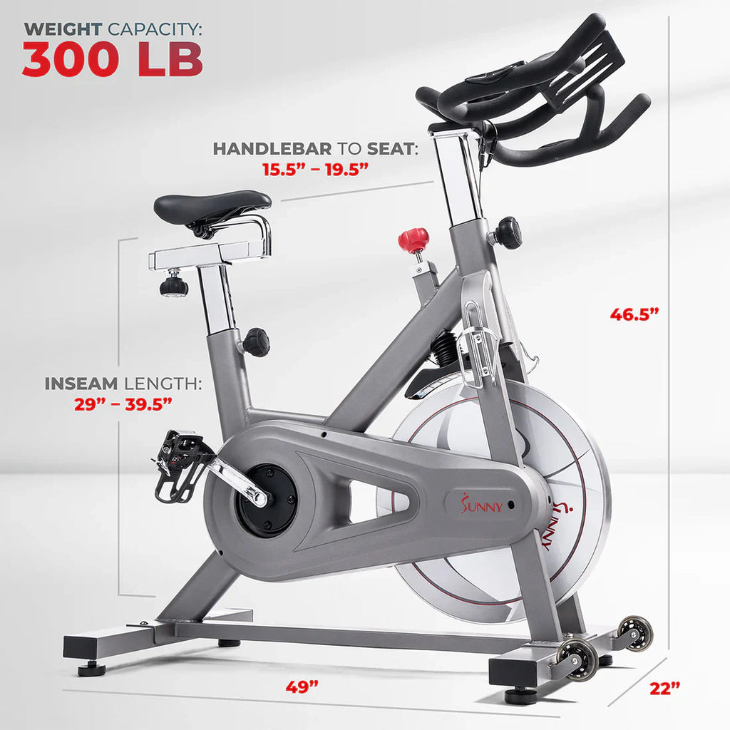 Synergy Exercise Bike Stationary Indoor Cycling by Sunny Health & Fitness