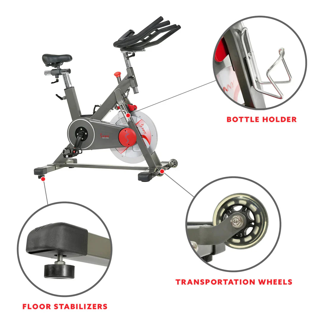 Indoor Training Cycling Fitness Bike by Sunny Health & Fitness
