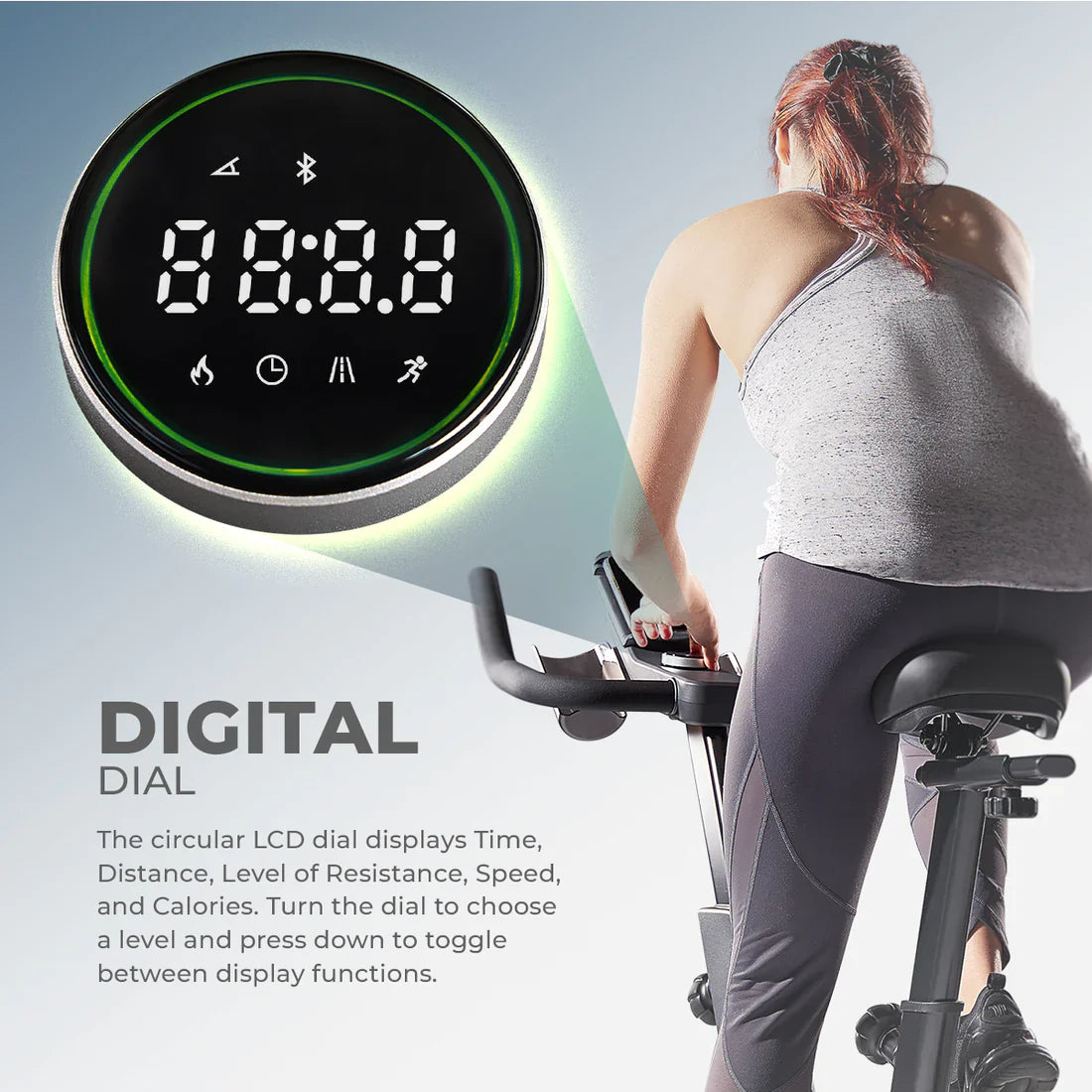 Tryden Connected Magnetic Cycle Bike by Sunny Health & Fitness