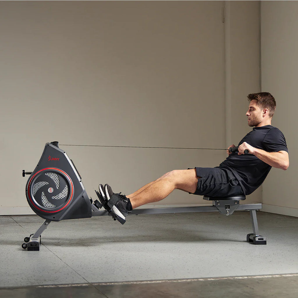 Air and Magnetic Resistance Exercise Rowing Machine by Sunny Health & Fitness