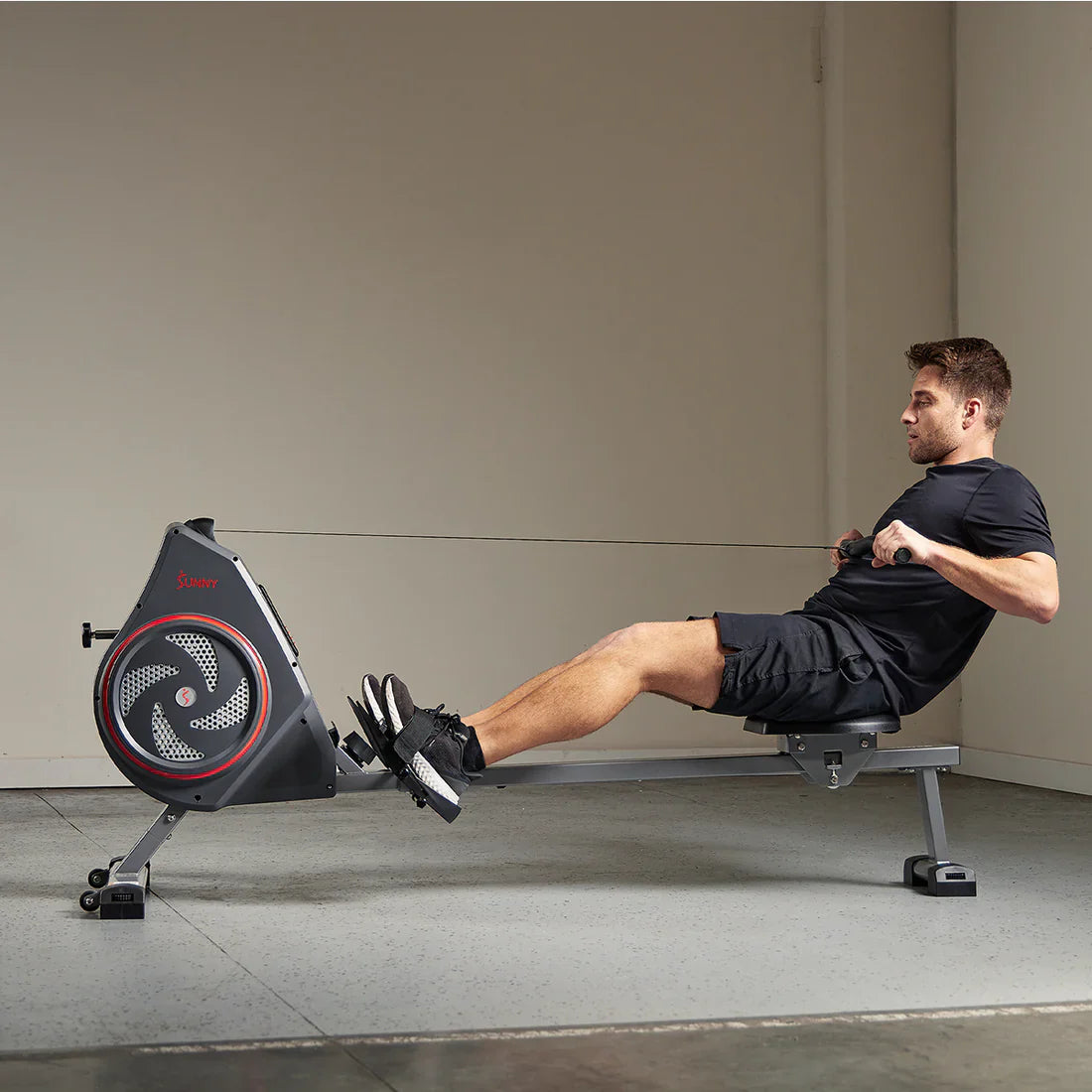 Air and Magnetic Resistance Exercise Rowing Machine by Sunny Health & Fitness